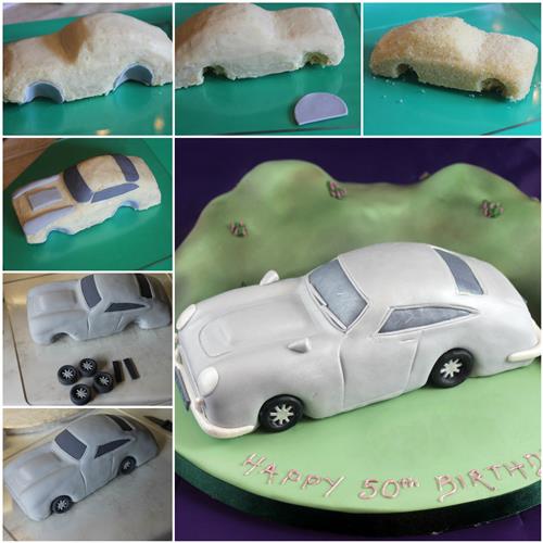 Car cake behind the scenes